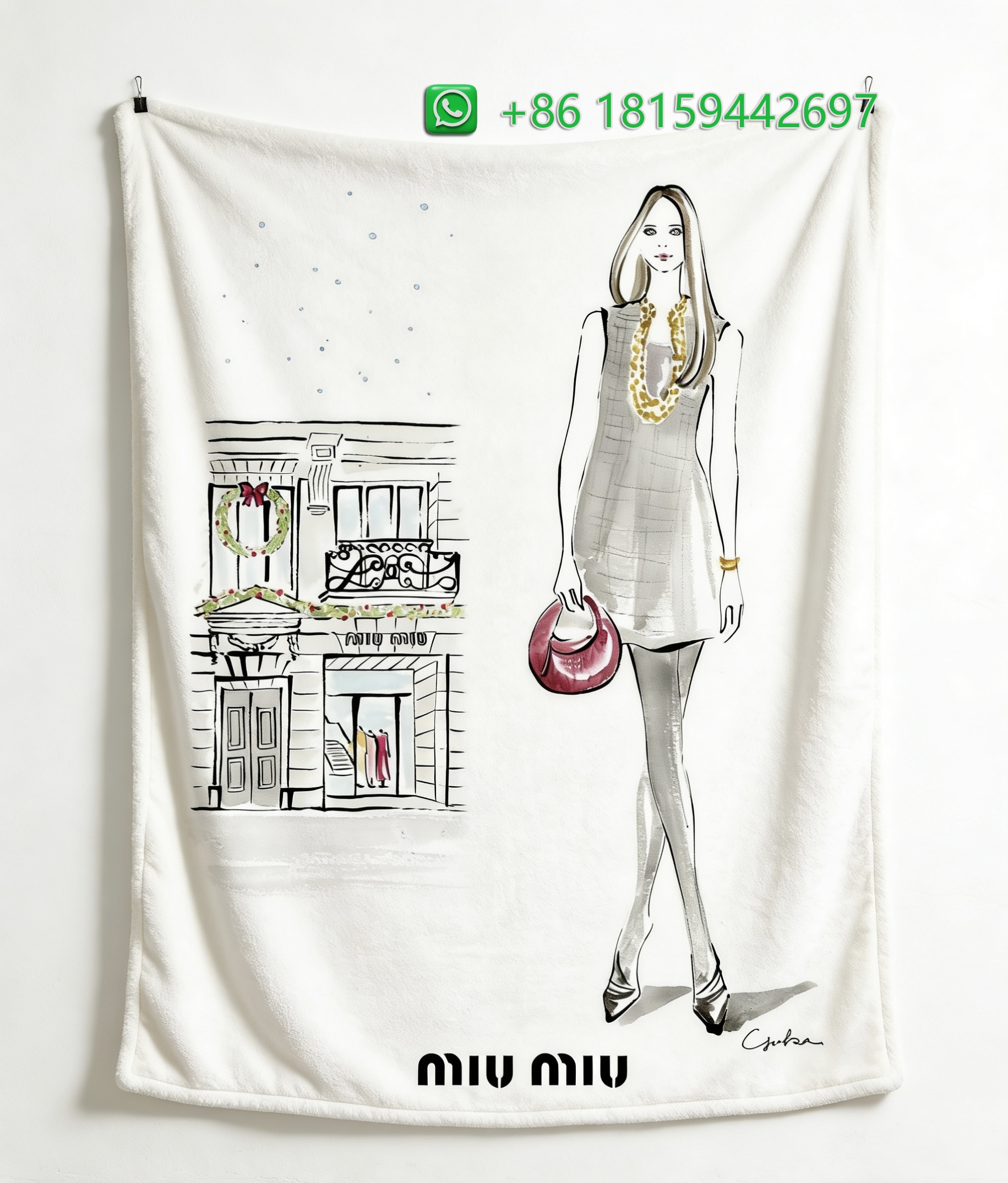 Miumiu Throw Blankets